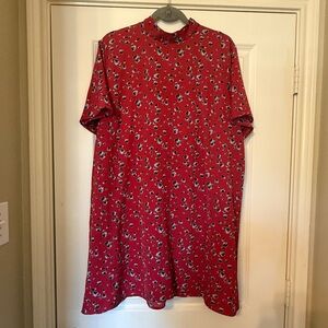 Abound Red Floral Mini Dress